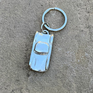 Sports car pewter key ring