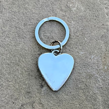 Load image into Gallery viewer, Heart shaped pewter key ring
