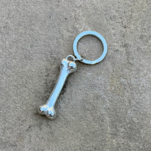 Load image into Gallery viewer, Dogs bone pewter key ring
