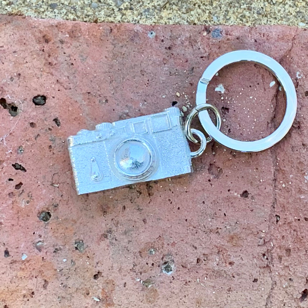 Camera pewter key ring