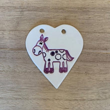 Load image into Gallery viewer, Horse handmade ceramic heart
