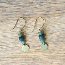 Load image into Gallery viewer, Earth trio earrings - green
