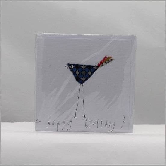 Happy birthday bird - handmade card