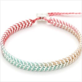 Iztac candy ombré silver woven bracelet