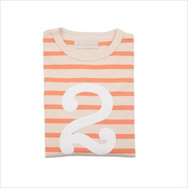No 2 T-shirt - peaches & cream breton