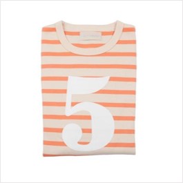 No 5 T-shirt - peaches & cream breton