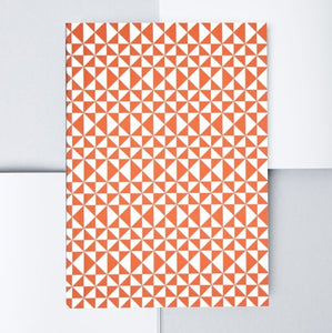 Notebook - kaffe print in brick red