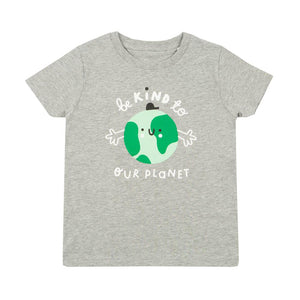 Kids earth t-shirt - grey