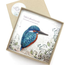 Load image into Gallery viewer, Handmade Kingfisher brooch
