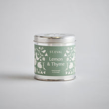 Load image into Gallery viewer, Lemon &amp; thyme scented tin candle
