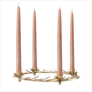 Leonetta advent candle holder - brass