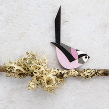 Load image into Gallery viewer, Long tailed tit brooch
