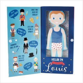 Wooden magnetic dress up doll - Louis