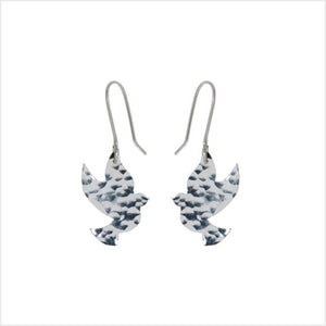 Meadow dove earrings - silver plated