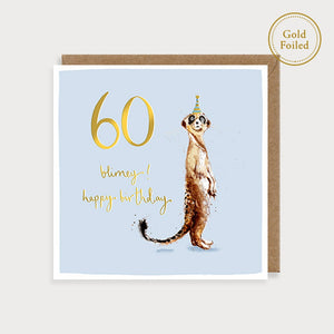 Meerkat 60th birthday card