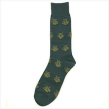 Load image into Gallery viewer, Seoul bees single pair socks - green
