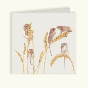 Field mice greetings card