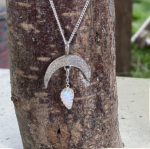 Moon drop necklace