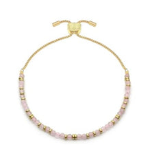 Load image into Gallery viewer, Mystical rose quartz gold bracelet
