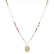 Load image into Gallery viewer, Nemty long pendant necklace - turquoise &amp; pink
