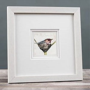 Feathers & fern small framed print