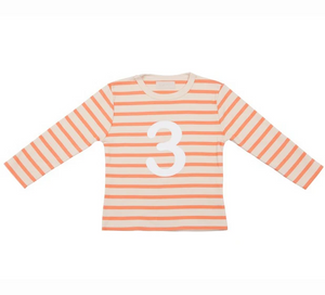 No 3 T-shirt - peaches & cream breton