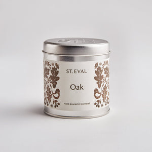 Folk scented tin candle - oak