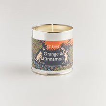 Load image into Gallery viewer, Orange &amp; cinnamon scented tin candle
