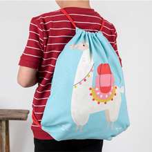 Load image into Gallery viewer, Dolly llama drawstring bag
