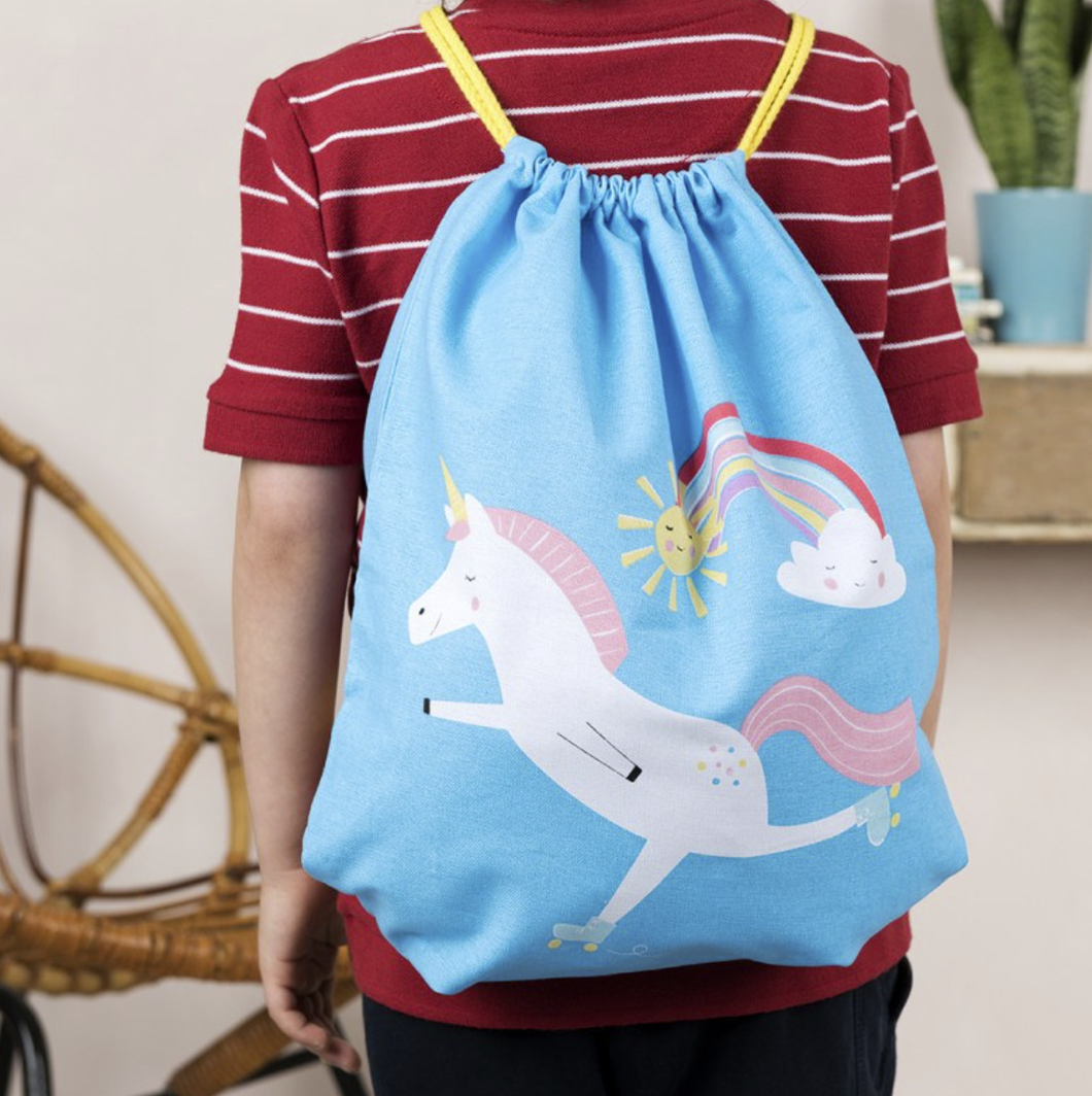 Magical unicorn drawstring bag