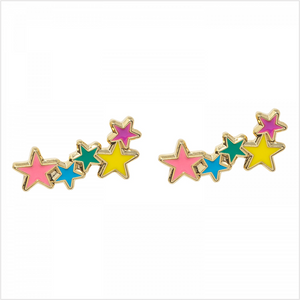Stars enamel earrings