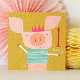 Age one piglet card