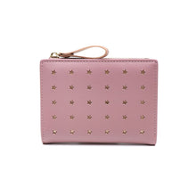 Load image into Gallery viewer, Compact purse with rose gold stars - pink
