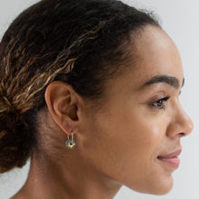 Load image into Gallery viewer, Porcelain grey star gold earrings
