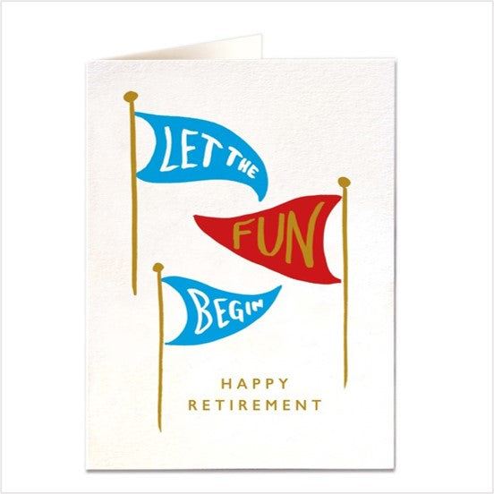 Retirement flags card