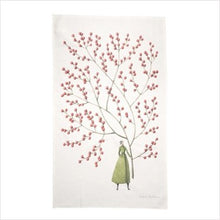 Load image into Gallery viewer, Red berries Christmas tea towel
