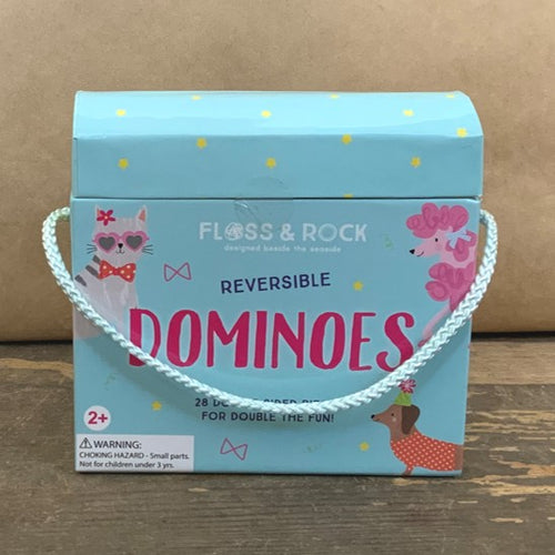 Kids reversible dominoes set in a carry case