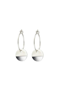 Porcelain silver dipped earrings