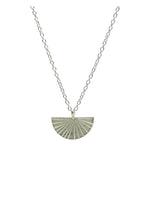 Load image into Gallery viewer, Silver fan necklace
