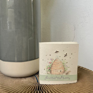 Boxed earrings card - beehive plantable seeds