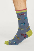 Load image into Gallery viewer, Scooter socks - blue slate
