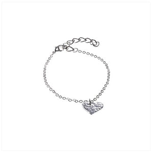 Silver plated heart bracelet