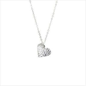 Heart pendant - silver plated
