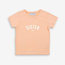 Load image into Gallery viewer, Sister cap-sleeved t-shirt - peach
