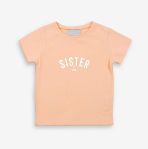Sister cap-sleeved t-shirt - peach