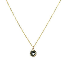Load image into Gallery viewer, Smoke glass charm gold necklace
