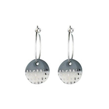 Load image into Gallery viewer, Porcelain smoke Paloma silver earrings
