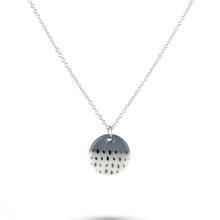 Load image into Gallery viewer, Porcelain smoke Paloma silver necklace
