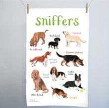 Load image into Gallery viewer, Sniffers tea towel
