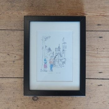 A unique representation of St Albans' historic market created by local artist John Rae.